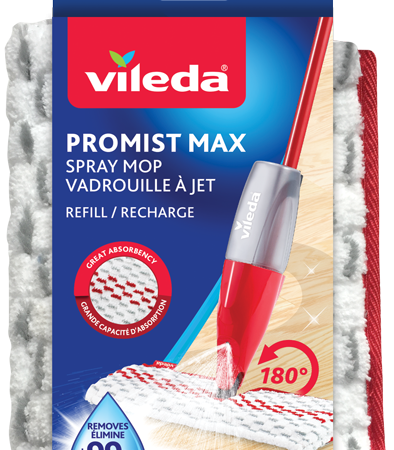 Vileda ProMist Max Microfibre Refill, Double-Sided Mop Head Replacement