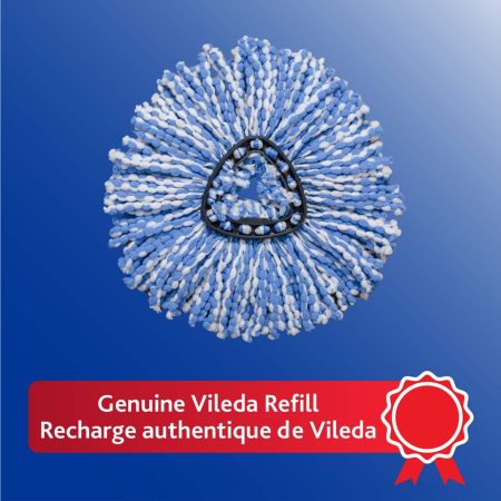 Vileda RinseClean Microfibre Mop Refill, Reusable Mop Head Replacement