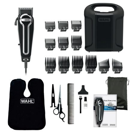 Wahl Elite Pro Haircutting Kit with Trimmer/Clipper, Guide Combs, Scissors & Cape, 22-pc