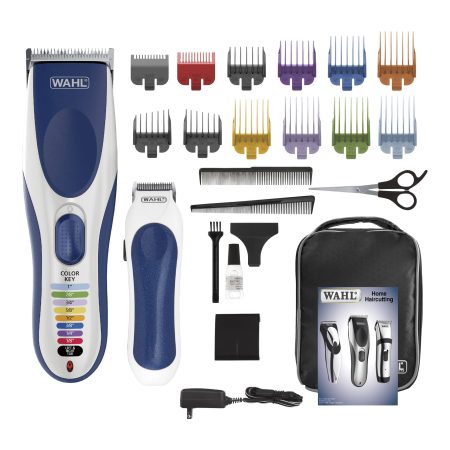 Wahl Colour Pro Haircutting Kit with Cordless Trimmer/Clipper, Guide Combs & Scissors, 24-pc