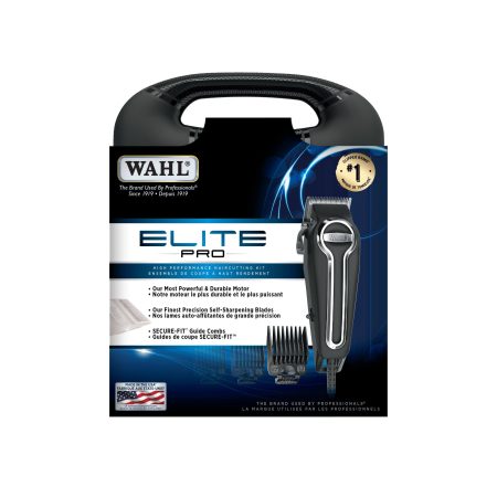 Wahl Elite Pro Haircutting Kit with Trimmer/Clipper, Guide Combs, Scissors & Cape, 22-pc