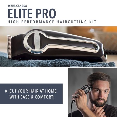 Wahl Elite Pro Haircutting Kit with Trimmer/Clipper, Guide Combs, Scissors & Cape, 22-pc