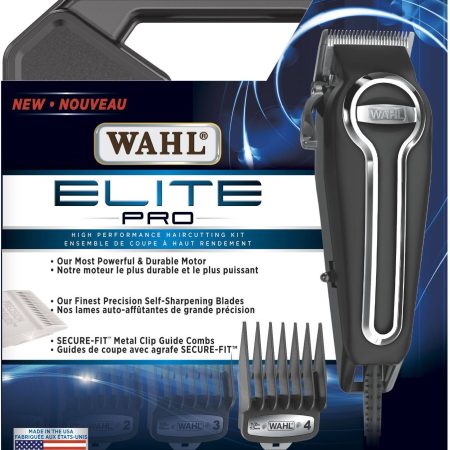 Wahl Elite Pro Haircutting Kit with Trimmer/Clipper, Guide Combs, Scissors & Cape, 22-pc