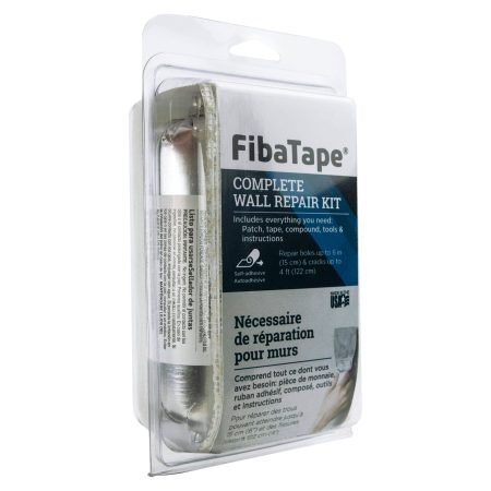 Saint-Gobain FibaTape Wall Repair Kit with Fiberglass Mesh Tape, Patch, Compound & Tools, 5-pc