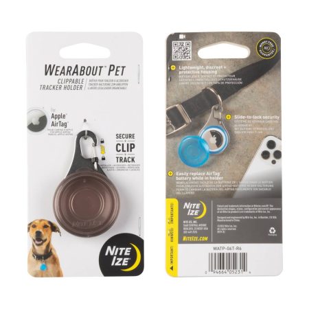 WearAbout™ Pet Clippable Tracker Holder, Smoke