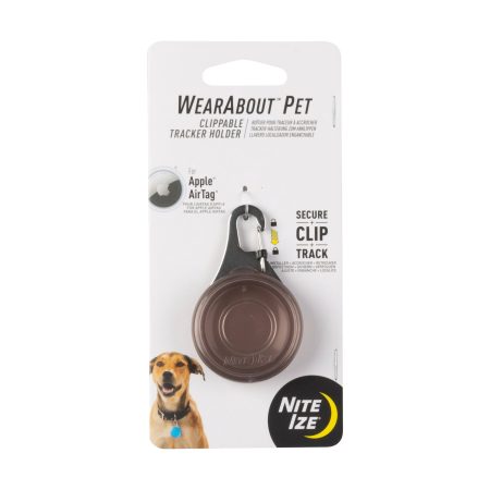 WearAbout™ Pet Clippable Tracker Holder, Smoke