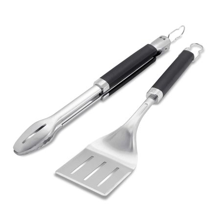 Weber Stainless Steel Outdoor BBQ Grill Griddle Accessories Tools Set, 2-pc