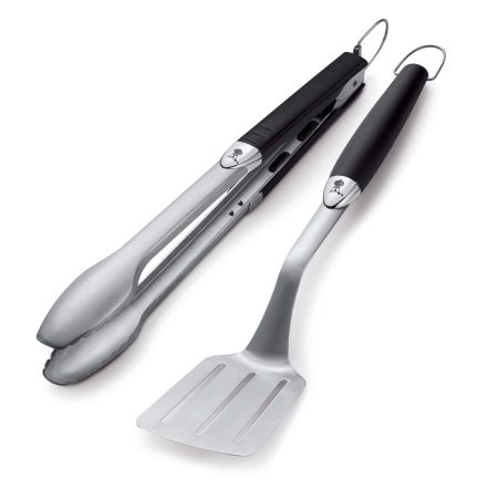 Weber Stainless Steel Outdoor BBQ Grill Griddle Accessories Tools Set, 2-pc