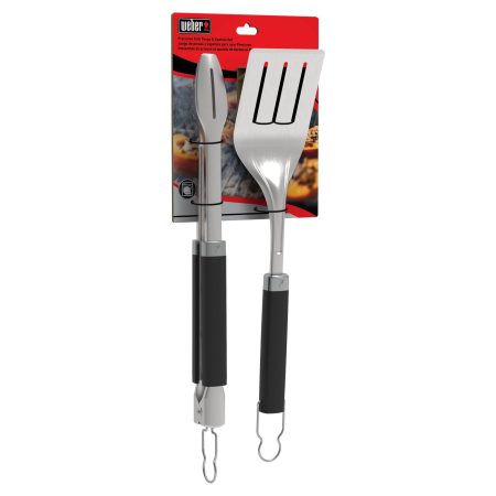 Weber Stainless Steel Outdoor BBQ Grill Griddle Accessories Tools Set, 2-pc