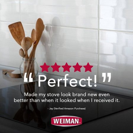 Weiman Complete Glass Cooktop Cleaning Kit, 3-pc, Include Scrub Pad, Scraper and Cleaning Solution