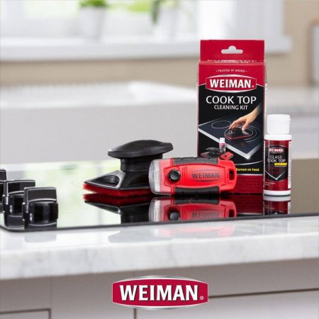 Weiman Complete Glass Cooktop Cleaning Kit, 3-pc, Include Scrub Pad, Scraper and Cleaning Solution