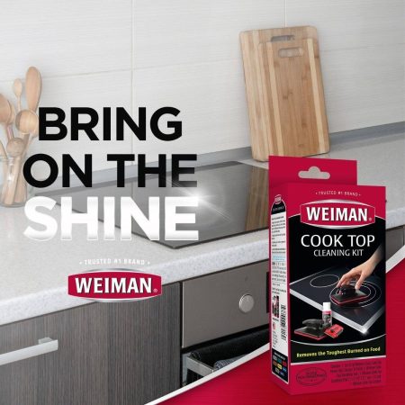 Weiman Complete Glass Cooktop Cleaning Kit, 3-pc, Include Scrub Pad, Scraper and Cleaning Solution