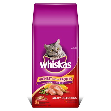 Whiskas Meaty Selections Dry Cat Food, 2-kg