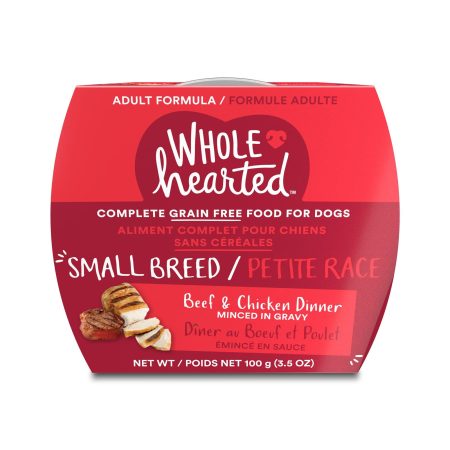 WholeHearted Grain Free Small Breed Adult Minced in Gravy Wet Dog Food Variety Pack, 12x100g