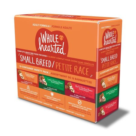 WholeHearted Grain Free Small Breed Adult Minced in Gravy Wet Dog Food Variety Pack, 12x100g