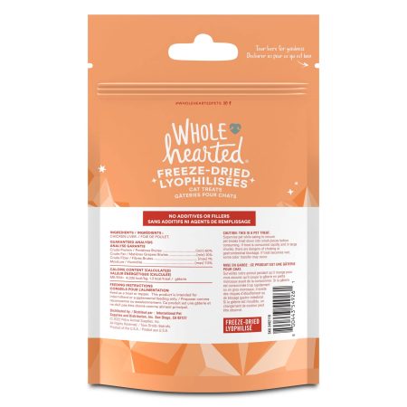 WholeHearted Freeze-Dried Chicken Liver Cat Treats, 28-g