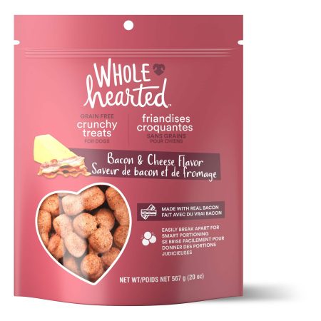 WholeHearted Grain Free Bacon & Cheese Flavour Dog Treats, 567-g