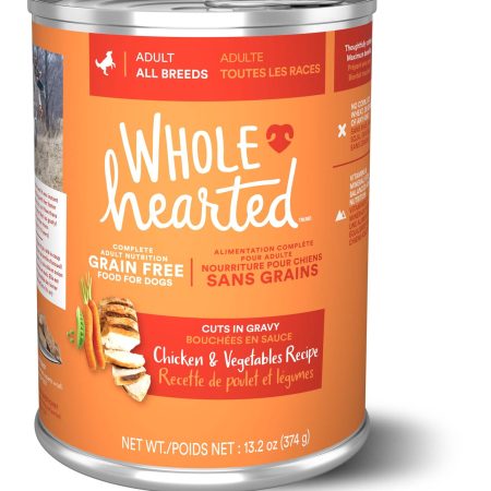 WholeHearted Grain-Free Cuts in Gravy Chicken & Vegetables Adult Wet Dog Food, 375-g