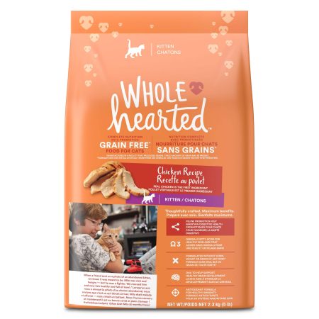 WholeHearted Grain-Free Chicken Recipe Dry Kitten Cat Food, 2.26-kg