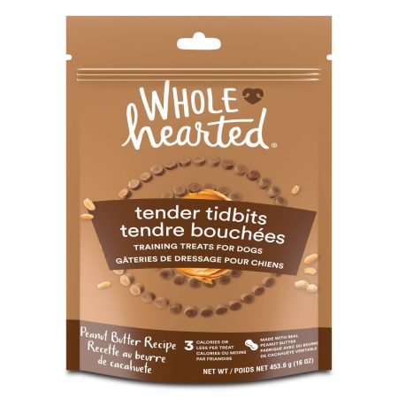 WholeHearted Grain-Free Tender Tidbits Peanut Butter Recipe Dog Training Treats, 453-g