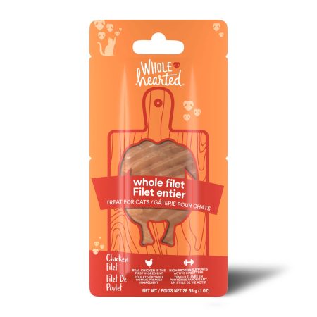 WholeHearted Protein Rich Chicken Filet Cat Treats, 30-g