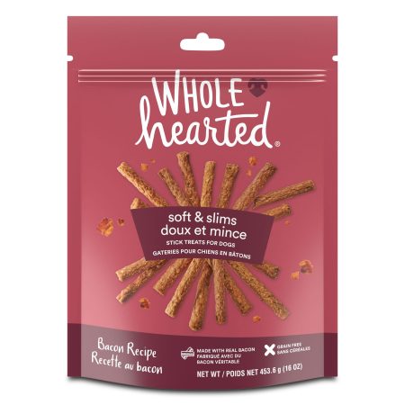 WholeHearted Grain Free Bacon Soft Stick Treats, 453-g