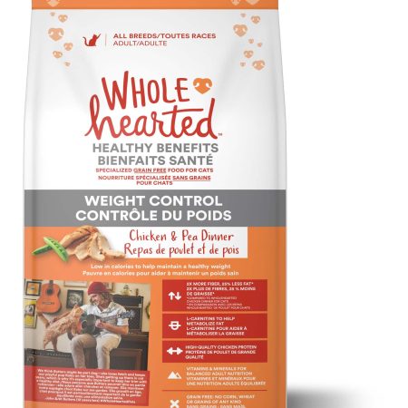 WholeHearted Grain-Free Weight Control Chicken & Pea Recipe Dry Cat Food, 1.13-kg