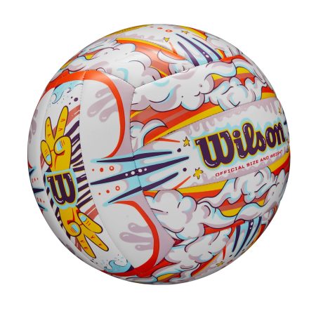 Wilson Graffiti Peace Beach Volleyball, Synthetic Leather, Assorted Colour Design