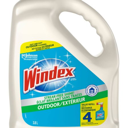 Windex Outdoor Multi-Surface Concentrated Glass and Window Cleaner Refill, 3.8-L