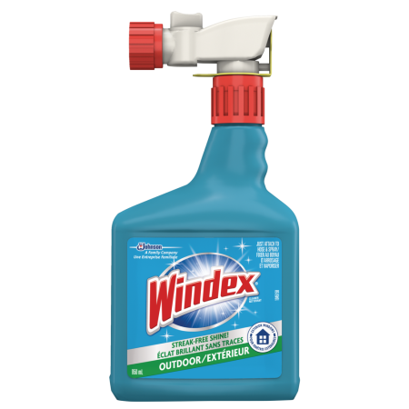 Windex Outdoor Multi-Surface Concentrated Window Cleaner, 950-mL, Attach to Hose and Spray