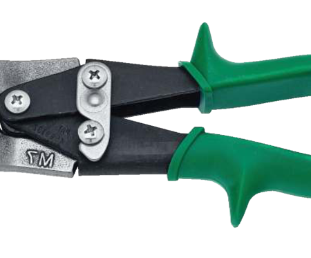 Wiss M7R Metalmaster® Offset Snips, Cuts Straight to Right, 1-1/4-in Blade Length, Green, 9-1/4-in