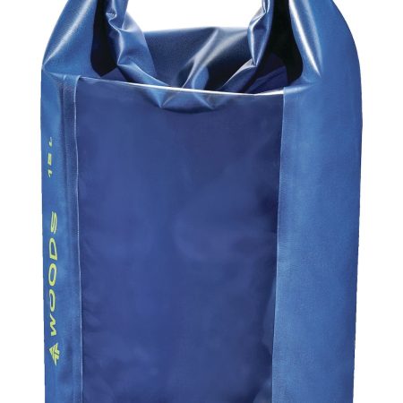 Woods Heavy Duty Waterproof Dry Bag w/ Window For Camping, Hiking & Water Sports, 15-L, Blue