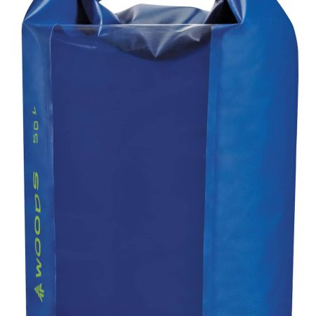 Woods Heavy Duty Waterproof Dry Bag w/ Window For Camping, Hiking & Water Sports, 50-L, Blue