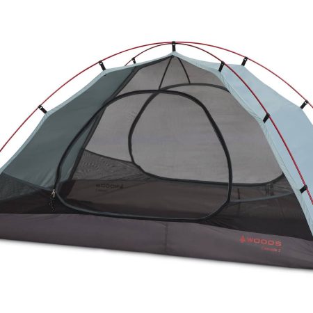 Woods Cascade 3-Season, 2-Person Camping Dome Tent w/ 2 Doors, Vestibules, Rain Fly & Carry Bag