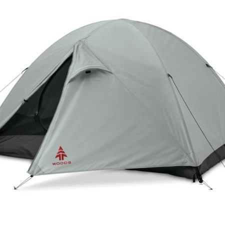 Woods Cascade 3-Season, 3-Person Camping Dome Tent w/ 2 Doors, Vestibules, Rain Fly & Carry Bag