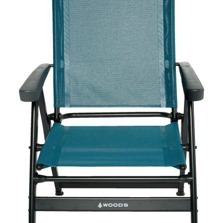 Woods Grandview Deluxe Mesh High Back Reclining & Folding Camping Chair, Assorted