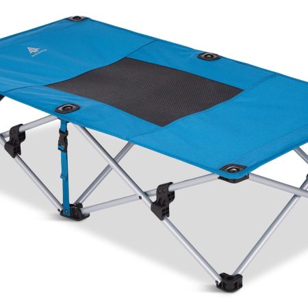 Woods DOG-WOOD Portable Folding Dog Camp Cot w/ Carry Bag, Supports 70-lb, Blue