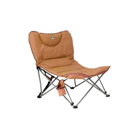 Woods Mammoth Padded Oversized Portable Folding Camping Quad Chair w/ Cup Holder & Carry Bag, Dijon