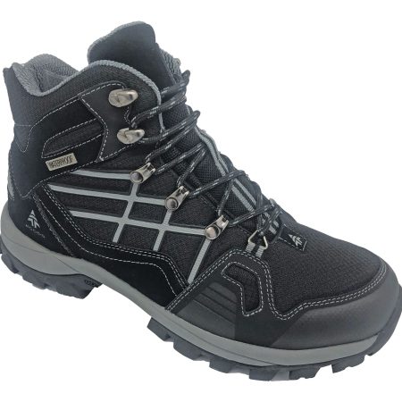 Woods™ Men's Mid-Cut Lightweight Waterproof Hiking Boots, Black/Grey