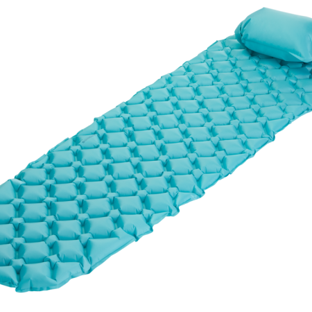 Woods O'HARA Single Camping Sleeping Pad/Air Mat w/ Bellows Nylon Pump, 2.2-in