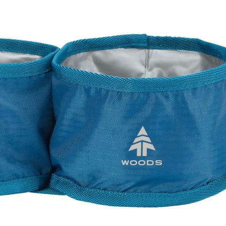 Woods PAW-THORN Collapsible Waterproof Dog Bowls, Camping and Travel, 2-Pack, 2-L each