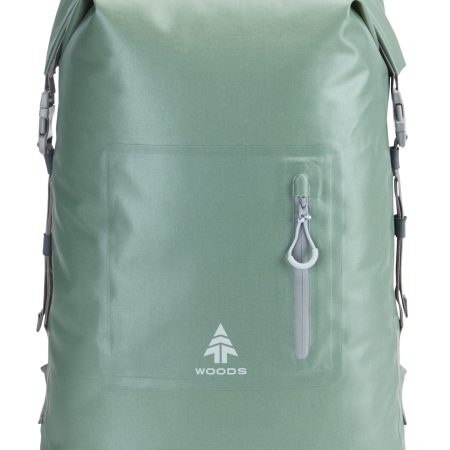 Woods Portage Roll Top Waterproof Dry Backpack For Camping/Hiking/Canoeing/Kayaking, 40-L