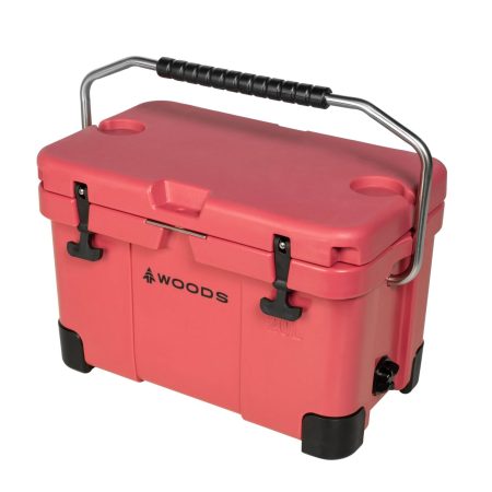 Woods ARCTIC Roto-Moulded Cooler with Handle, 20-L, Red