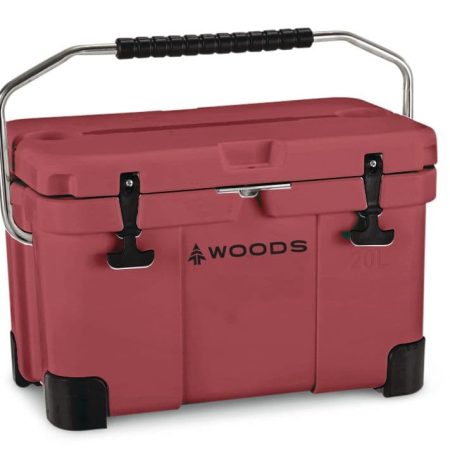 Woods ARCTIC Roto-Moulded Cooler with Handle, 20-L, Red