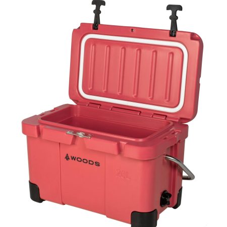 Woods ARCTIC Roto-Moulded Cooler with Handle, 20-L, Red