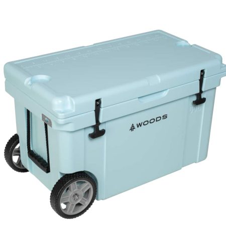 Woods ARCTIC WHEELED Roto-Moulded Cooler with Handle, 65-L, Light Blue