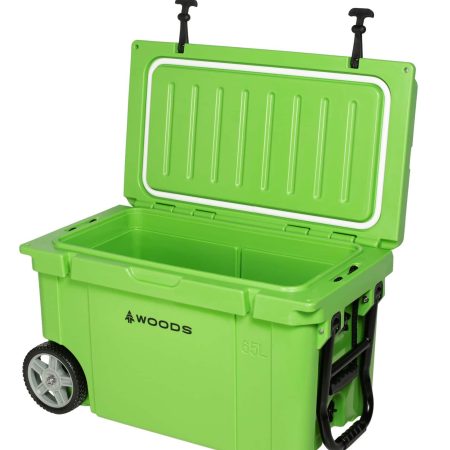 Woods ARCTIC WHEELED Roto-Moulded Cooler with Handle, 65-L, Parrot Green