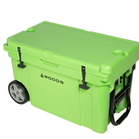 Woods ARCTIC WHEELED Roto-Moulded Cooler with Handle, 65-L, Parrot Green