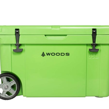 Woods ARCTIC WHEELED Roto-Moulded Cooler with Handle, 65-L, Parrot Green