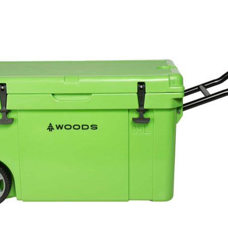 Woods ARCTIC WHEELED Roto-Moulded Cooler with Handle, 65-L, Parrot Green